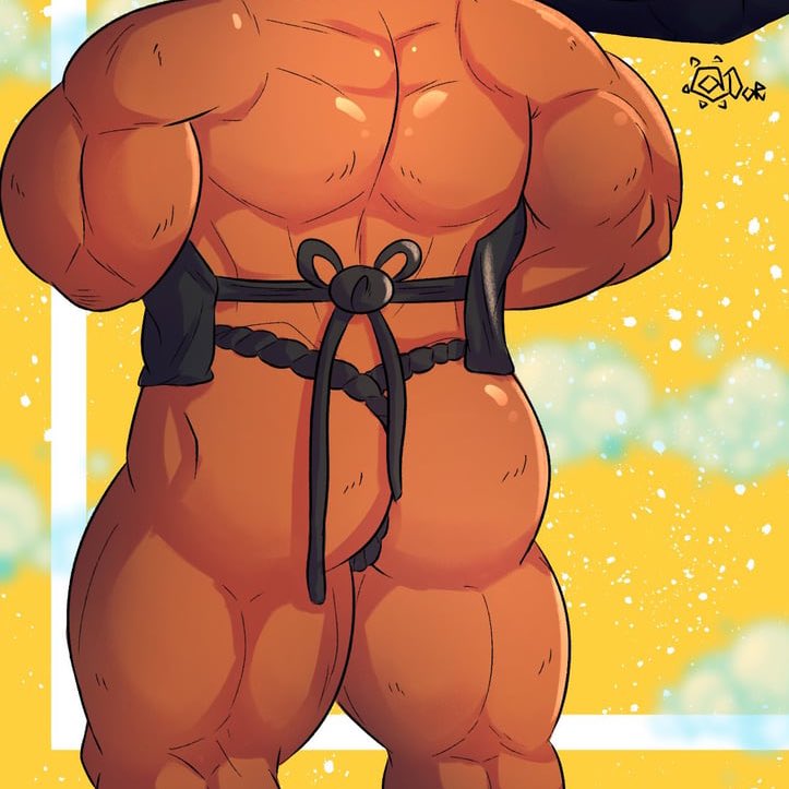 Hot as HELL in the Outer Ring today. So he’s goin a little light on the outfit while he’s working on Steeltusk. Except the apron. Safety first after all.

“Ey got a starin problem??”

#LewdRP - #NsfwRP - #ZZZRp