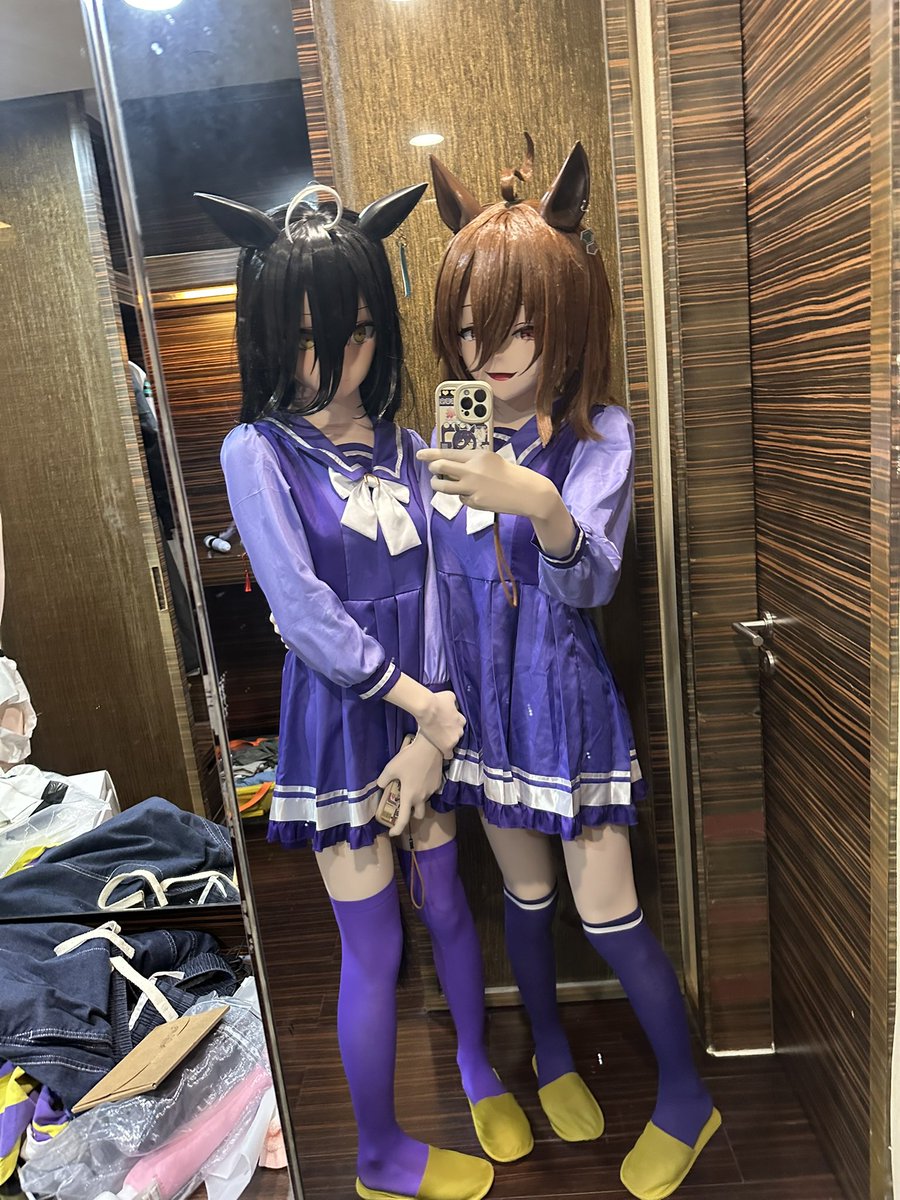 🧪x☕️
入替🧪的一集
🧪：<a href="/7treeRevo/">柒樹</a> 
☕️：<a href="/LilycamRinsei/">小凌星L</a> 
#kigurumi  #ウマ娘