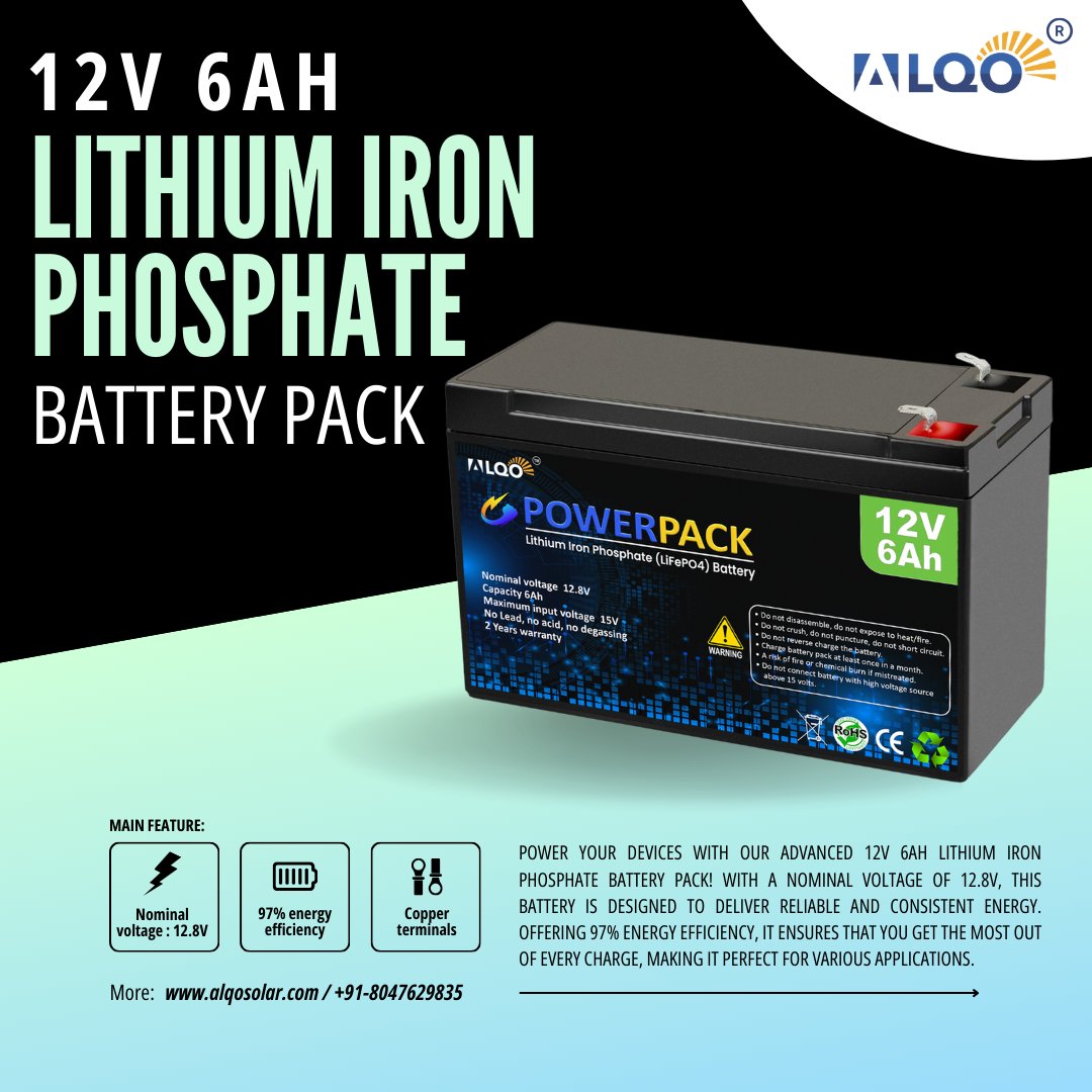 Alqosolar's tweet image. Power your projects with confidence using this high-efficiency battery pack! For more information, visit alqosolar.com or contact us at +91-8047629835. #LithiumIronPhosphateBattery #EnergyEfficient #ReliablePower #AlqoSolar #EcoFriendly