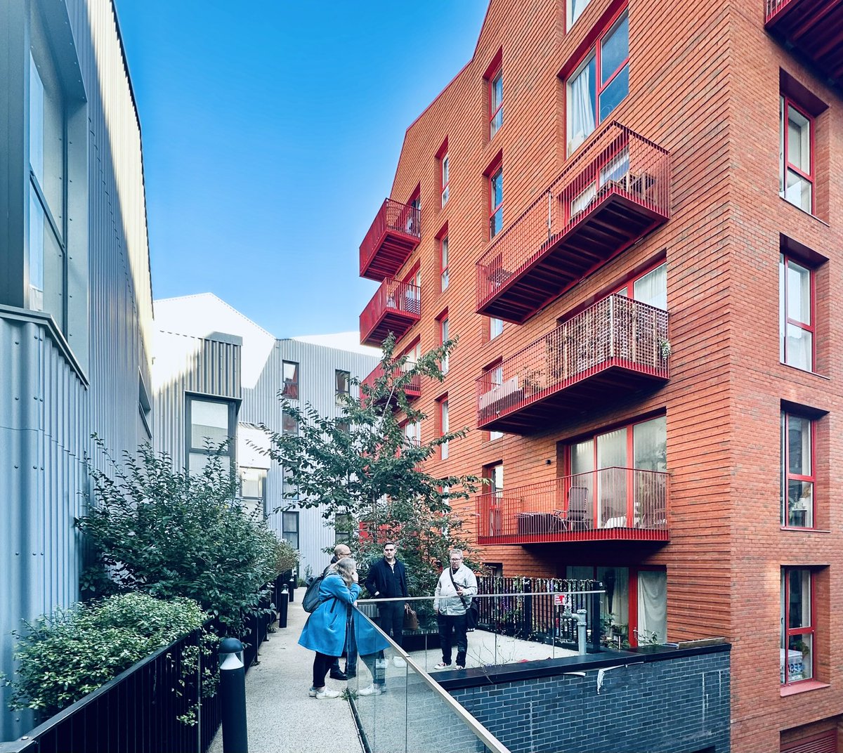 Great day in east London exploring #housing, #education &amp; #community support facilities as part of the #CivicTrustAwards assessments. Always lovely to hear the back stories &amp; transformational impacts #architecture can have on people’s lives <a href="/CTAwards/">Civic Trust Awards</a>
