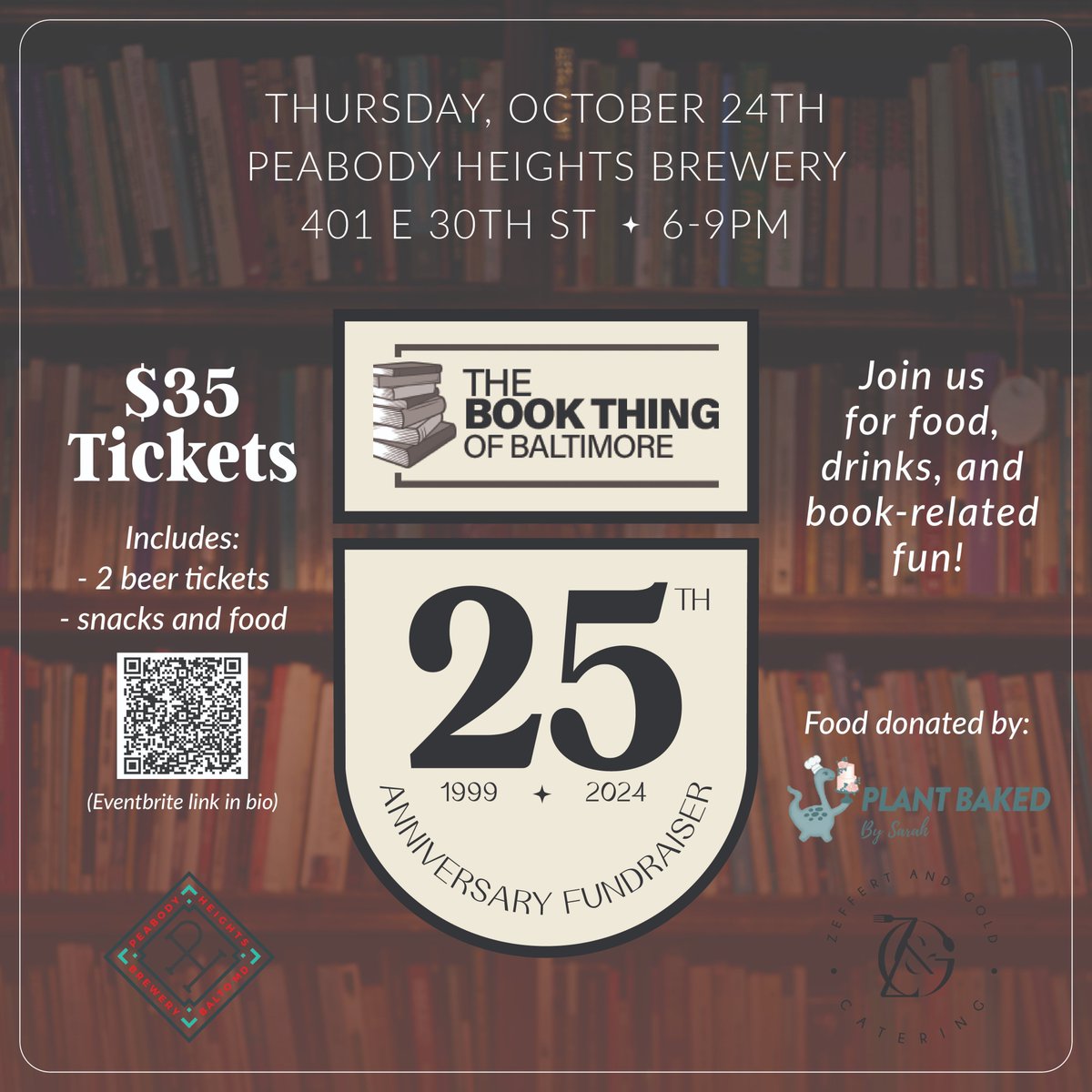 The Book Thing π (@thebookthing) on Twitter photo There's still time to sign up for our 25th Anniversary Fundraiser at <a href="/peabodyheights/">Peabody Heights Brewery</a>! Join us on October 24th for food, drinks, and book-related fun! Get tickets: eventbrite.com/e/the-book-thiβ¦ There's still time to sign up for our 25th Anniversary Fundraiser at <a href="/peabodyheights/">Peabody Heights Brewery</a>! Join us on October 24th for food, drinks, and book-related fun! Get tickets: eventbrite.com/e/the-book-thiβ¦