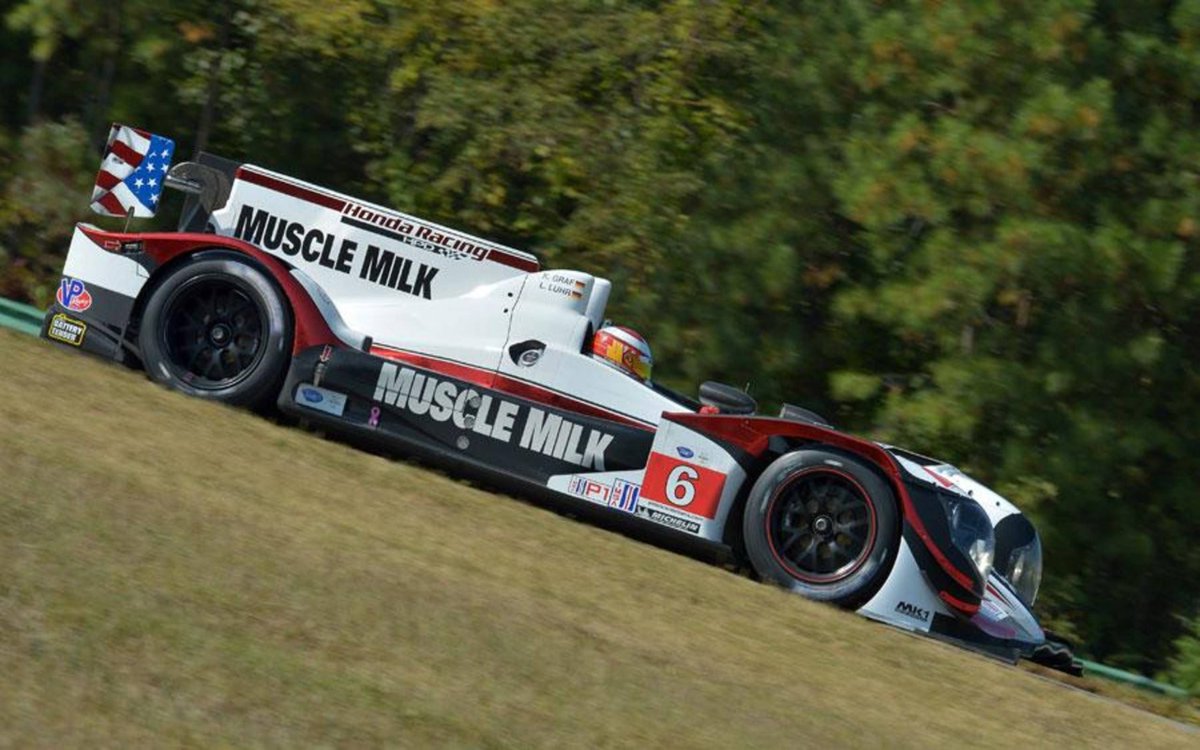 On Oct 5, 2013, Lucas Luhr &amp; Klaus Graf in the Muscle Milk Pickett HPD ARX-03c-Honda clinched their 8th straight ALMS win at at the VIRginia International Raceway! A legendary streak that sealed the LMP1 titles. 🇺🇸🏁 © LAT