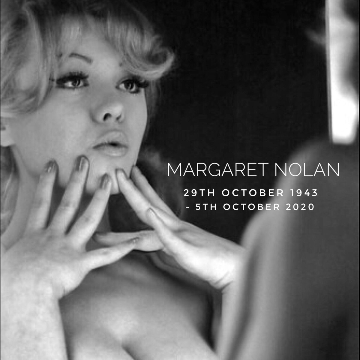 SteJWi22's tweet photo. #JamesBondDay 

OTD in 2020 we lost Goldfinger golden girl in titles/Bond masseuse ‘Dink’, sixties icon Maggie Nolan to cancer. 
Always a thought spared for her on Bond day as we were in touch for quite a few years.

#MargaretNolan  #Goldfinger https://t.co/FYvPqhQLqI