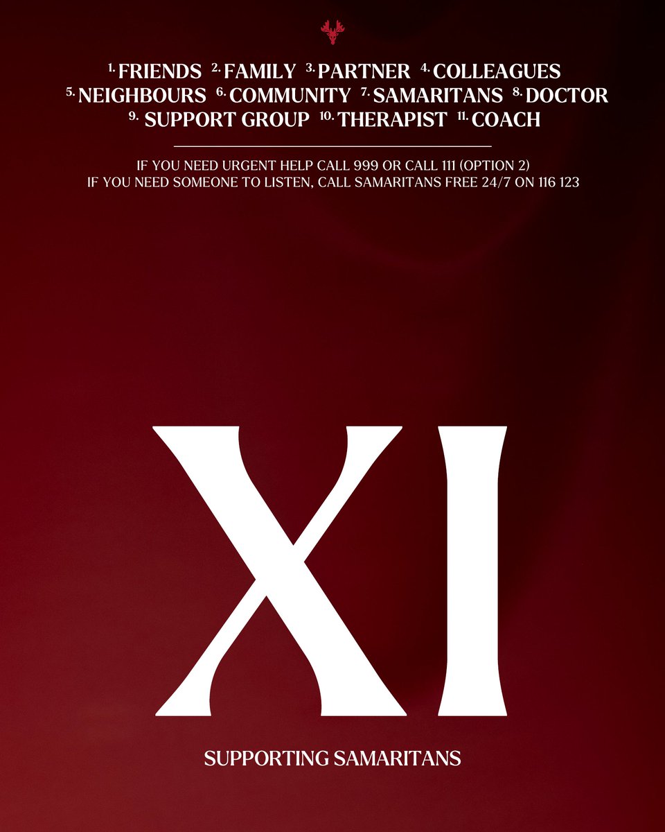 WatfordFC's tweet image. One person dies by suicide every 90 minutes, but it doesn't have to be this way.

At your lowest point it won't feel like it, but everyone has a support team.

Reach out. #YouAreNotAlone 

#WorldMentalHealthDay