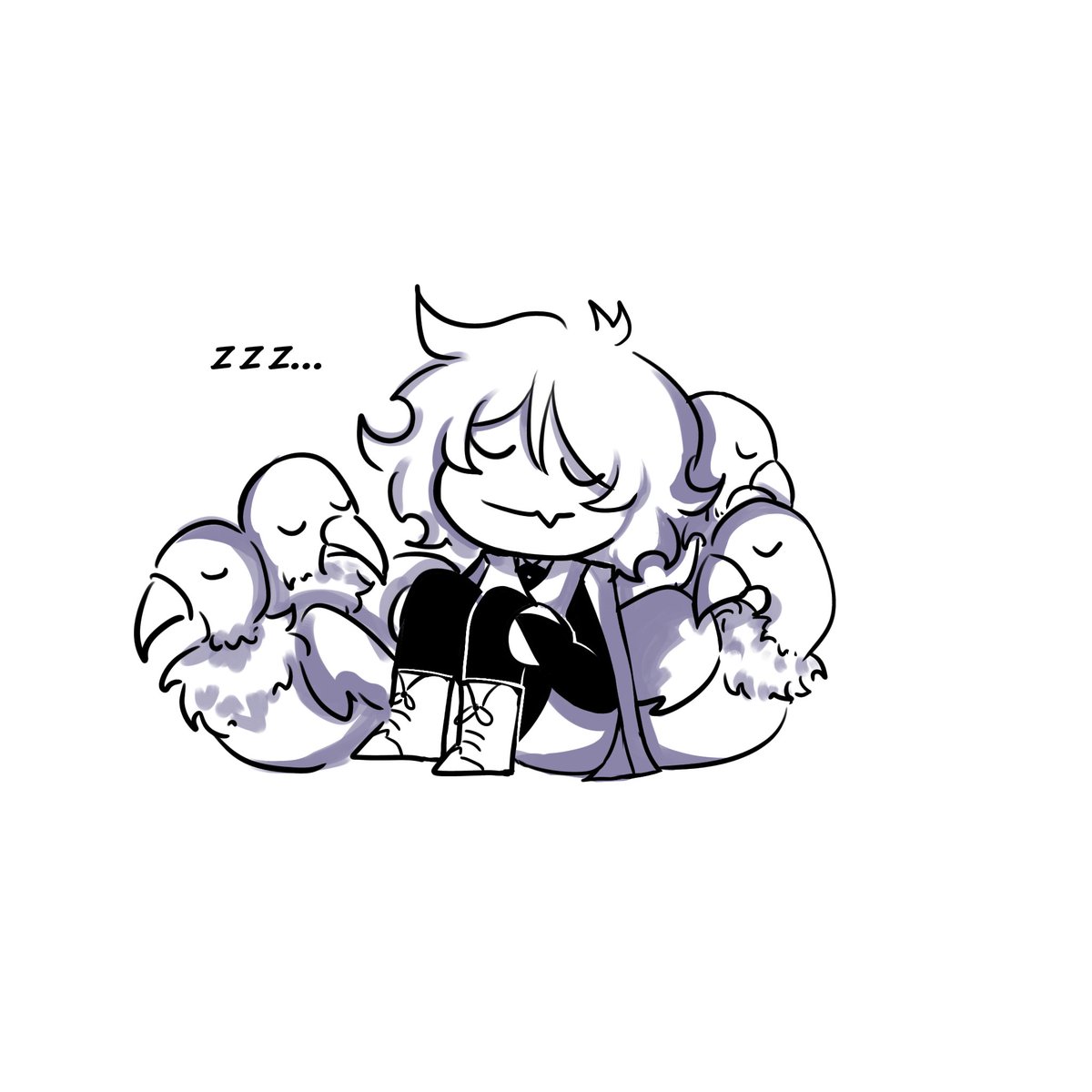 RizDoodles's tweet image. Let me introduce you to Pépito (Pomefiore Oc)!🦴🦅
She is inspired by the vultures from Snow White 
#twst #twstoc  #twstファンアート