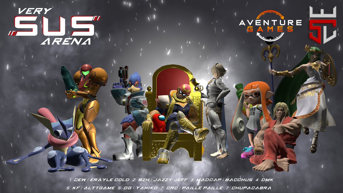 eSport Line (@esport_line_) on Twitter photo Le trône du VSA à un nouveau propriétaire !
<a href="/ErayleCold/">Erayle Cold</a> et son sussy fièrement assis sur le trône d'or avec à leurs côtés <a href="/smash_jeff/">Jazzy Jeff</a> et <a href="/BacchusFGC/">Owned | Bacchus</a> !
4⃣ <a href="/Touriste_DMK/">DMK</a>
5⃣ <a href="/ALTTgame/">KF | ALTTgame</a>
5⃣ <a href="/Yahiko5642/">OG | Yahiko</a>
7⃣ <a href="/paillepaille_/">CRC | Convaincu</a>
7⃣ Chupacabra
Et maintenant ? #VSA3? Le trône du VSA à un nouveau propriétaire !
<a href="/ErayleCold/">Erayle Cold</a> et son sussy fièrement assis sur le trône d'or avec à leurs côtés <a href="/smash_jeff/">Jazzy Jeff</a> et <a href="/BacchusFGC/">Owned | Bacchus</a> !
4⃣ <a href="/Touriste_DMK/">DMK</a>
5⃣ <a href="/ALTTgame/">KF | ALTTgame</a>
5⃣ <a href="/Yahiko5642/">OG | Yahiko</a>
7⃣ <a href="/paillepaille_/">CRC | Convaincu</a>
7⃣ Chupacabra
Et maintenant ? #VSA3?
