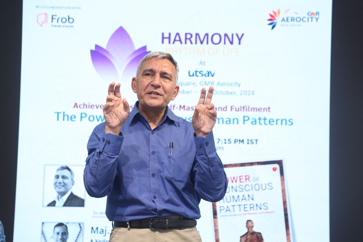 Frob (@frobsocial) on Twitter photo Book Launch 'The Power of Conscious Human Patterns" featuring an engaging conversation between Col. Prem and Maj. General Anand Saxena, moderated by Mohit Gupta at Utsav <a href="/GmrAerocity/">GMR Aerocity New Delhi</a>
Know more: linkedin.com/feed/update/ur… Book Launch 'The Power of Conscious Human Patterns" featuring an engaging conversation between Col. Prem and Maj. General Anand Saxena, moderated by Mohit Gupta at Utsav <a href="/GmrAerocity/">GMR Aerocity New Delhi</a>
Know more: linkedin.com/feed/update/ur…