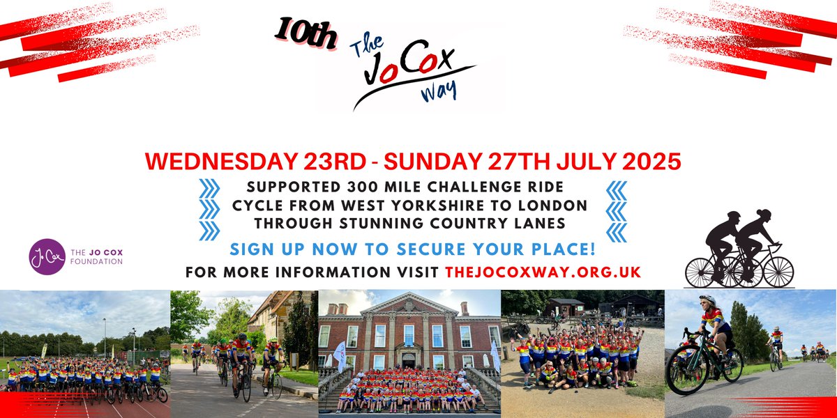 The Jo Cox Way (@thejocoxway) on Twitter photo It's almost time! Entries for the Jo Cox Way 2025 go live today! The link to enter will be posted today, keep your eye out for it 7pm!! <a href="/WeAreCyclingUK/">Cycling UK</a> It's almost time! Entries for the Jo Cox Way 2025 go live today! The link to enter will be posted today, keep your eye out for it 7pm!! <a href="/WeAreCyclingUK/">Cycling UK</a>