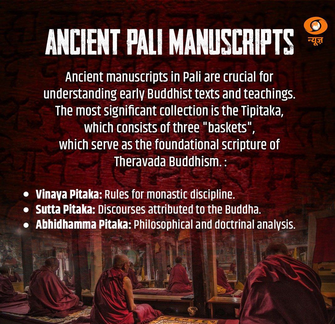 MinOfCultureGoI's tweet image. Pali, the ancient language of Buddhist teachings, dates back to the 3rd century BCE and serves as a crucial link to the wisdom & philosophy of the Buddha. But what establishes it as one of the cornerstone of India's cultural heritage? Read here
#ClassicalLanguage #CulturalPride