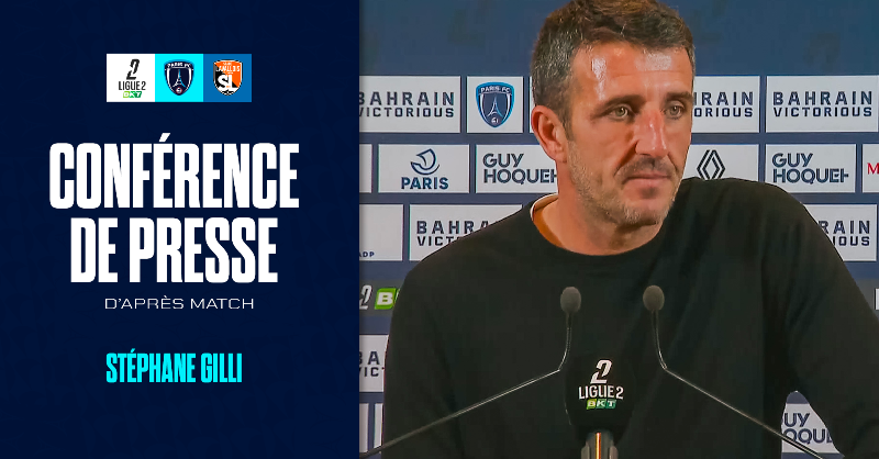 ParisFC's tweet photo. 🎙️ #PFCLAVAL
Après une victoire à domicile face à Laval lors de la 8ème journée de
@Ligue2BKT le coach @gilliste s'est exprimé en conférence de presse ⤵️
🔵⚪️ #CertifiéParis