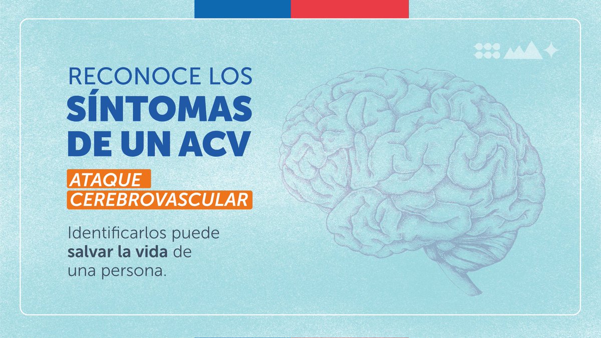 ministeriosalud's tweet photo. 🧠Reconocer y detectar los síntomas de un Accidente Cerebrovascular (ACV) puede salvar la vida de una persona. 

🙌🏽Actuemos a tiempo, si ves que una persona sufre alguno de los siguientes signos, acude de inmediato a un servicio de urgencia. https://t.co/fUcXrPlpDb