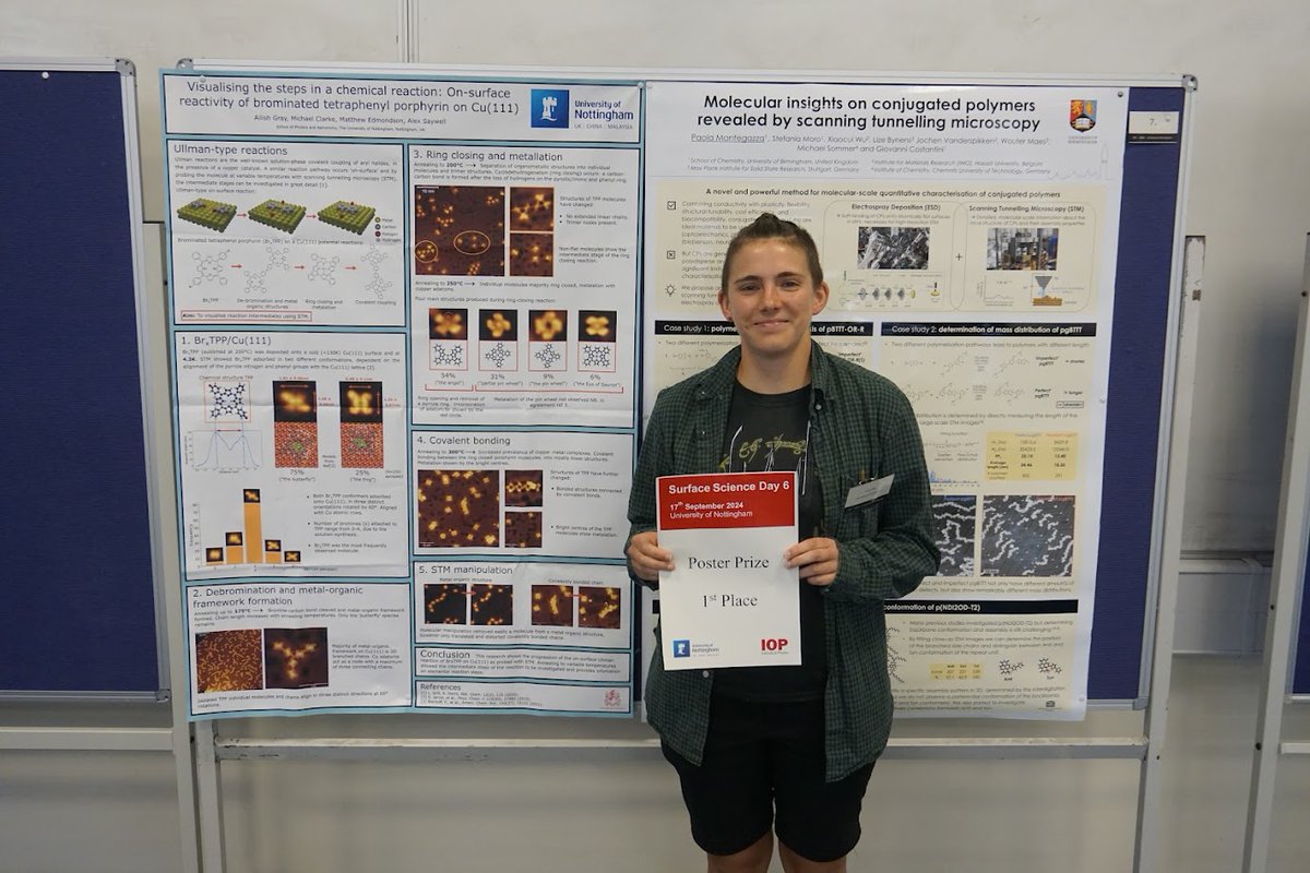 IOP Thin Films and Surfaces Group (@ioptfsg) on Twitter photo Congratulations to Paola Mantegazza @UniBirmingham and Ailish Gray <a href="/UniofNottingham/">Uni of Nottingham #WeAreUoN</a> for sharing our poster prize🌟 during Surface Science Day 6, organised by Alex Saywell on Sept 17th at Nottingham Uni. Great event - can't wait for SSD7! 😀 iop.eventsair.com/ssd2024/ Congratulations to Paola Mantegazza @UniBirmingham and Ailish Gray <a href="/UniofNottingham/">Uni of Nottingham #WeAreUoN</a> for sharing our poster prize🌟 during Surface Science Day 6, organised by Alex Saywell on Sept 17th at Nottingham Uni. Great event - can't wait for SSD7! 😀 iop.eventsair.com/ssd2024/