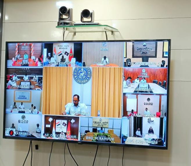 Review meeting taken up by RDC, SD, Berhampur on dated 5/10/24 through OSWAN PLATFORM on District Level Oversight Committee  regarding installation of CCTVs in police stations under Southern Division, Berhampur , participants- All Collectors,All SPs,Mayors/chairpersons ,ZP head