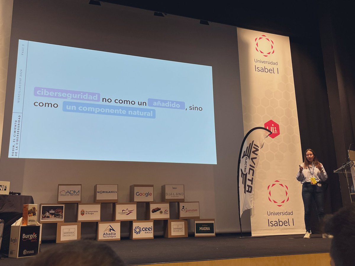 Marta y su lucha por que la ciberseguridad sea algo inherente a cualquier proyecto a todos los niveles, incluyendo sistemas. 
#MorcillaConf del lado del bien.