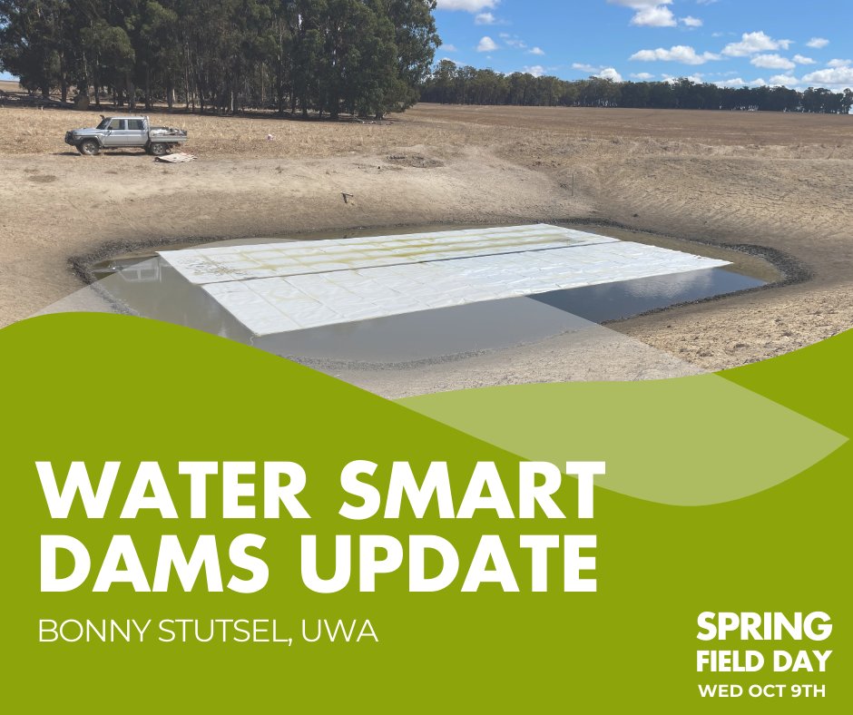 The countdown is on, 4 days to go until our 2024 Spring Field Day!

We are thrilled that <a href="/BonnyStutsel/">Bonny Stutsel</a> <a href="/IOA_UWA/">The UWA Institute of Agriculture</a> will be joining us to give an update on the Water Smart Dams Project!

Make sure to RSVP by Mon to secure your spot &amp; help us w/ catering #'s!

SouthernDirtSFD.eventbrite.com.au