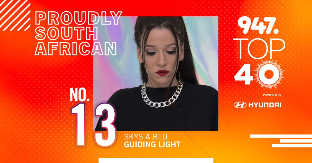 1️⃣3️⃣🇿🇦

A 🔥 local banger from <a href="/skysablu/">skysablu</a> moves 1 spot 🆙 on the chart with ‘Guiding Light’ 💿 

#947HyundaiTop40 #HyundaiSA

Listen:
📲Primedia+ App
primediaplus.com