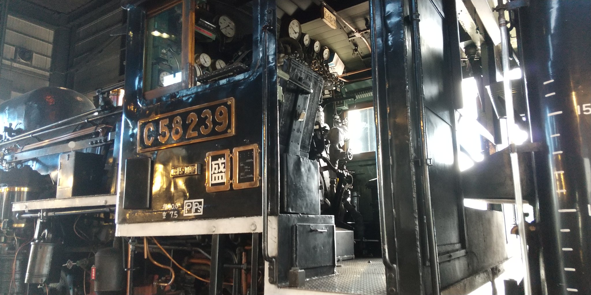 掛軸-1138　静正　鉄路一筋　デゴイチ　共箱　鉄道画 掛軸-1138 静正 鉄路一筋 デゴイチ 共箱 鉄道画