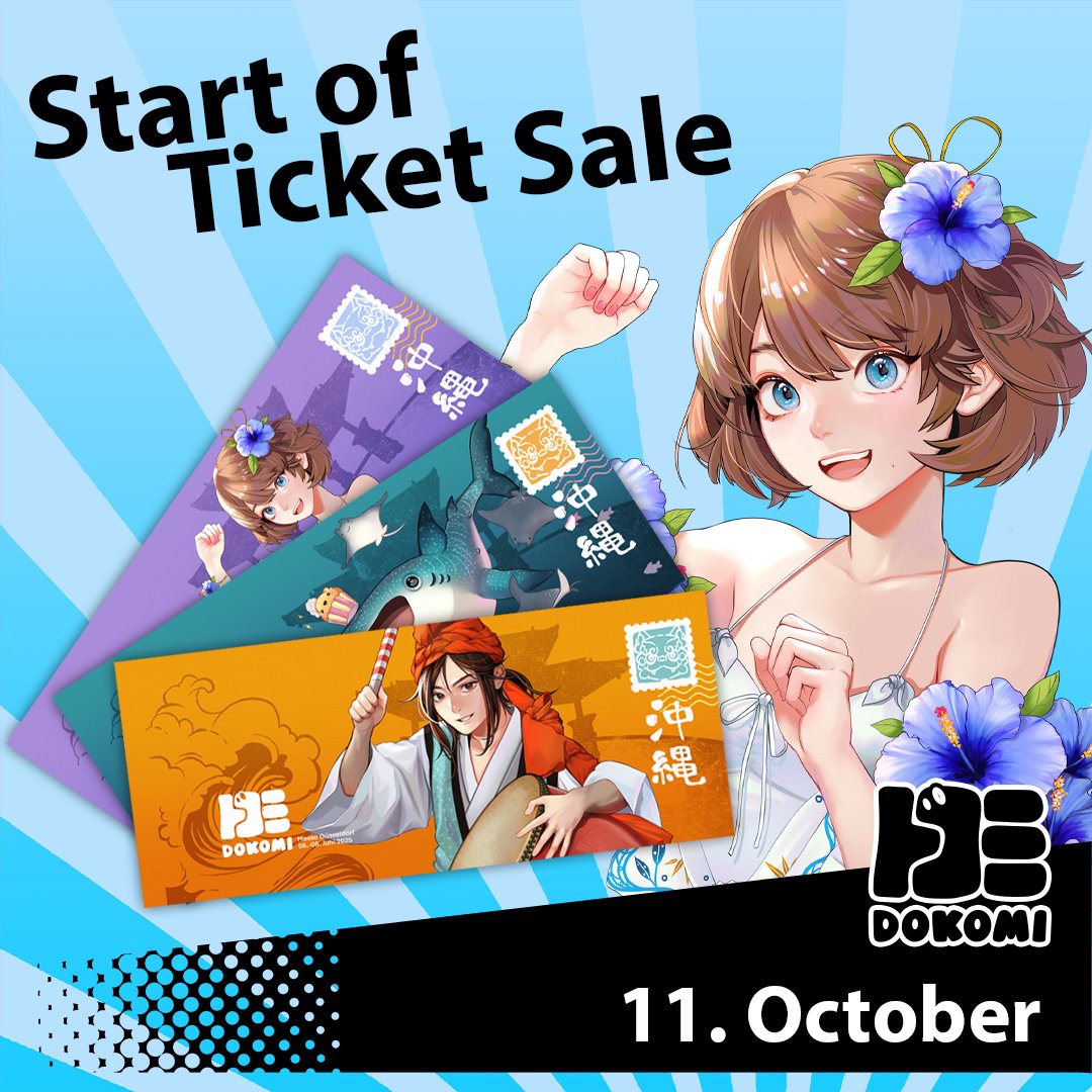 +++ Ticket presales - DoKomi 2025 +++

The time has finally come and we can announce it!

On October 11 at 8 pm we start with the ticket presale for DoKomi 2025.🎉

This year we will also accompany you with a stream at the start of sales. From 7 pm on ttv/dokomitv