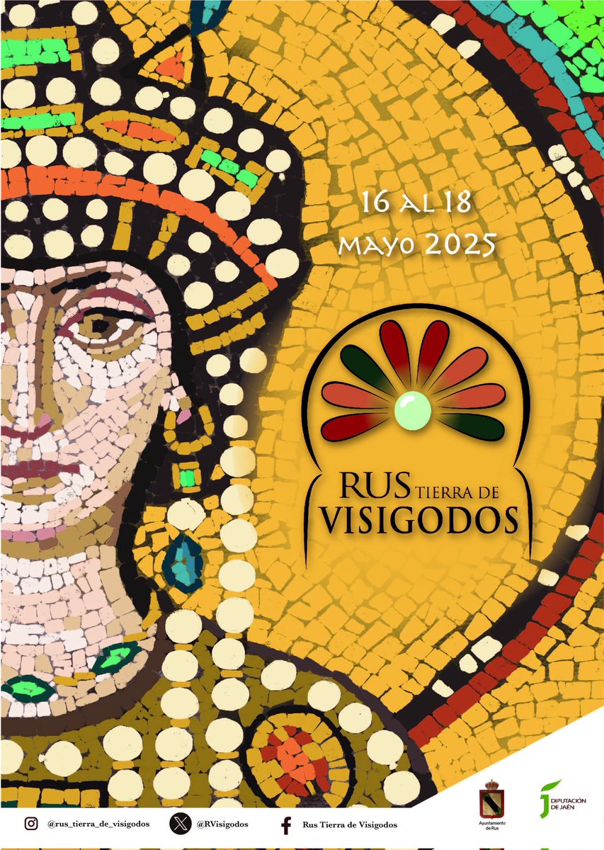 👉Aquí tenéis el cartel que lucirá la VI edición de Rus Tierra de Visigodos.

🗓️Será del 16 al 18 de mayo de 2025.

#Rus #Rustierradevisigodos #visigodos #historia #patrimonio #turismo #cultura