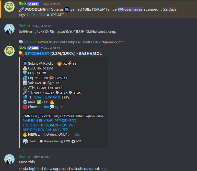 We do not miss any cooks at <a href="/AlfaFrens/">Alfa Frens | 1/1 Alpha Group</a> 
<a href="/rsadk64/">Biel.sol</a> cooked on $SASHA