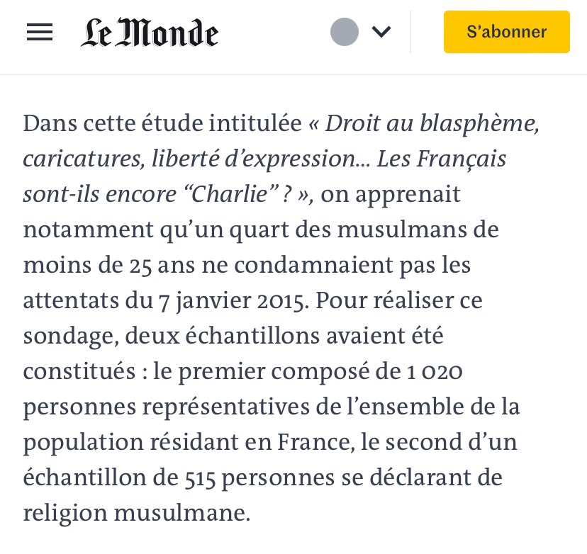 BMoon_bee's tweet image. Quand l’IFOP, fabrique sondagière du mensonge et du consentement au service des médias d’intox et de l’islamophobie , retire sa plainte contre un  chercheur qui a démonté leurs sondages mensongers qui prétendaient que les musulmans soutenaient largement les attentats en France.