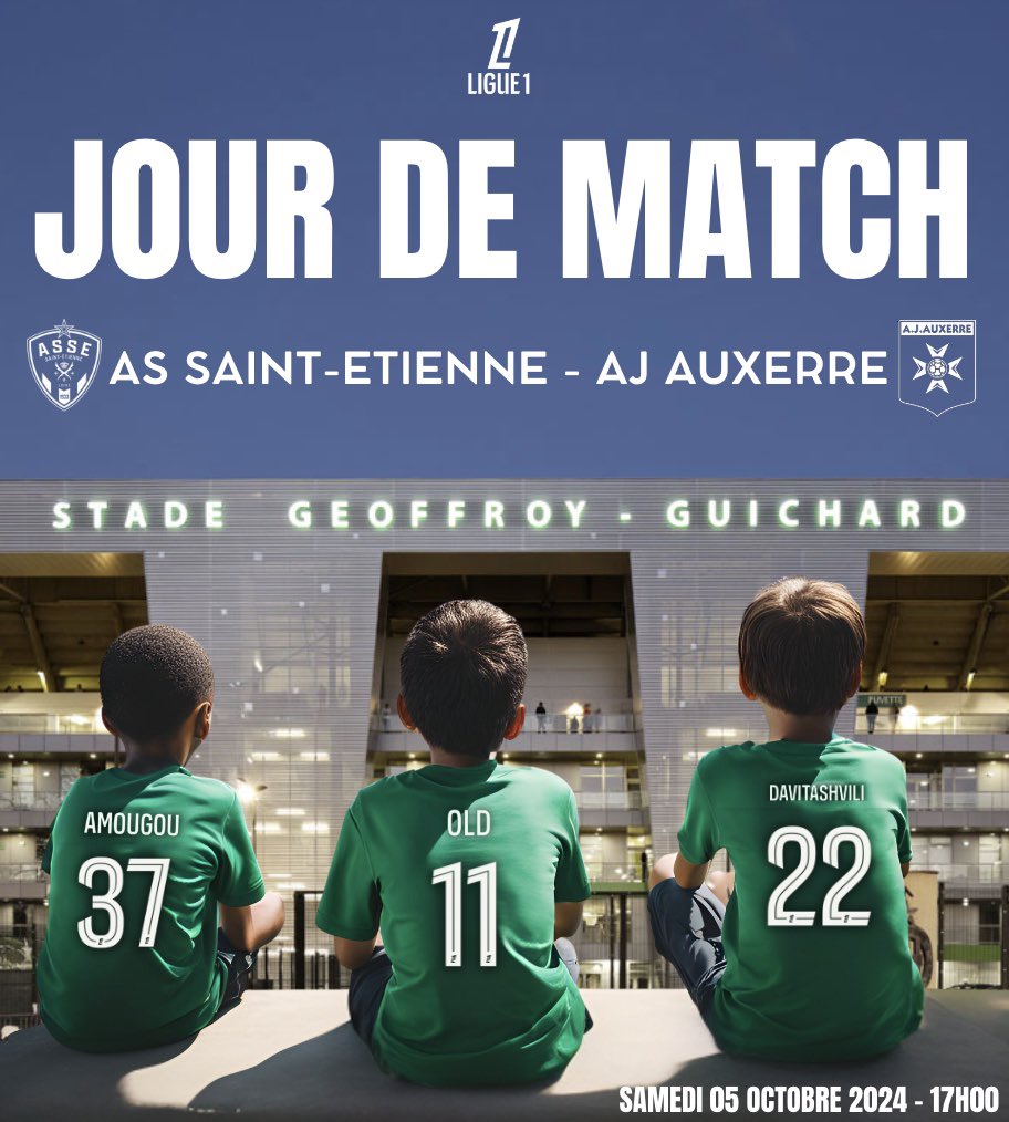🆚JOUR DE MATCH ! #ASSEAJA 

Les Verts doivent prendre les 3 points à la maison face à un concurrent direct pour le maintien, l’AJ Auxerre.
Ils pourront compter sur le soutien du public avec plus de 30 000 supporters pour les pousser cet après-midi. 🔥

Vos pronos ? 💚