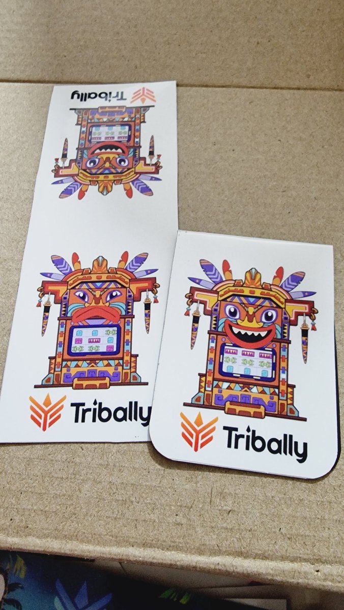 Made these for the love &amp; support to <a href="/TriballyGames/">Tribally | 📲🚽</a>! Coz why not?
(made for myself &amp; some for the frens I met in Tribally)

Other merch in comments.. 
Gonna make shirts too next time! 😎 👕

#handcrafted
