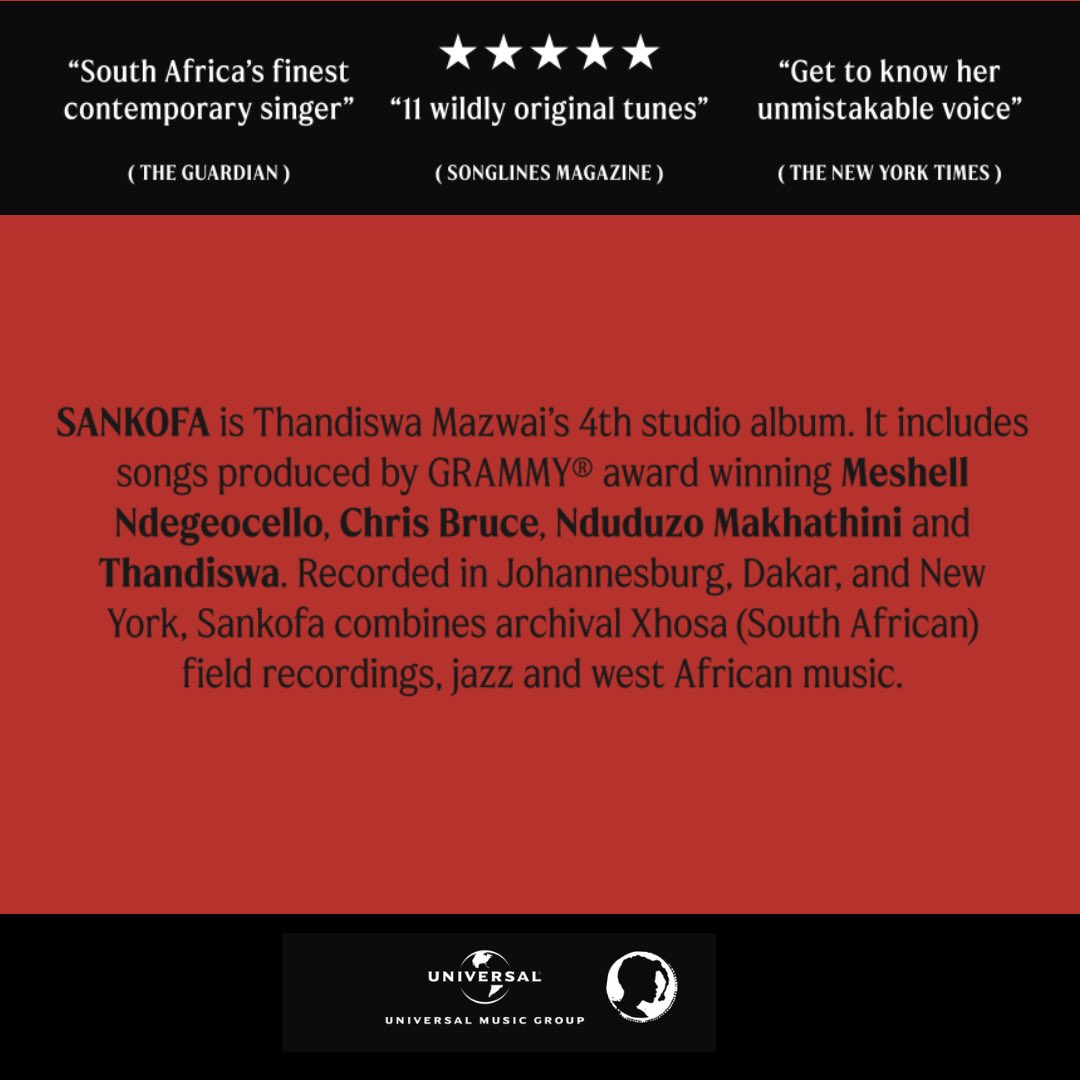 We did a thing over here and now we have hopes and dreams. 

Let’s goooo🚀🛸🧚🏿

Big love to <a href="/nduduzomakh/">Nduduzo Makhathini</a> <a href="/OfficialMeshell/">Meshell Ndegeocello</a> #Tendaishoko and everyone who poured themselves in to this Album #theyearofSankofa  <a href="/UMG/">Universal Music Group</a>