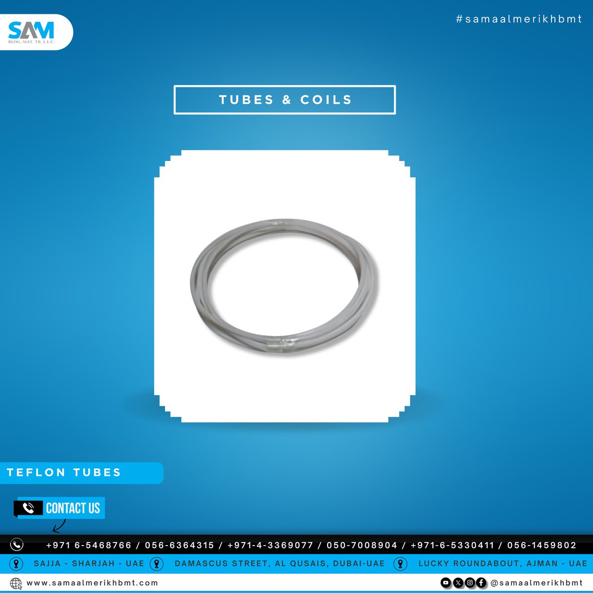 samaalmerikhbmt's tweet image. Looking for top-quality tubing? We have PU tubes, coils, nylon, and Teflon tubes perfect for any application. Visit our shop now and find the right fit!

#tubingsolutions #putubesandcoils #nylonandteflon #flexibletubing