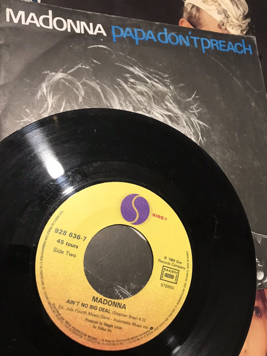 AFExploration's tweet photo. My #45vinyl #madonna #papadontpreach #1986 #1980s #80smusic #dancepop #7inch #gxml https://t.co/1Mrf3PJxtw