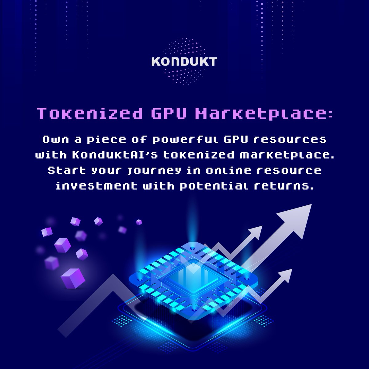 🔗 Own a part of the future with KonduktAI’s Tokenized GPU Marketplace!

Acquire powerful GPU resources and participate in online resource sharing with potential benefits. 📈💻

Be part of the next revolution in AI and Crypto. ⚙️

#KonduktAI #DePIN  #gpumining #Blockchain
