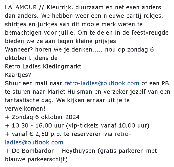 betermode2's tweet photo. #kledingmarkt #circulair #rokjes #retro #6_oktober #vintage 
Retro Ladies Kledingmarkt 6 oktober 10.00 uur tot 15.00 uur De Bombardon - Heythuysen,
https://t.co/KLwv3zhf79 https://t.co/AniJpwvVrz