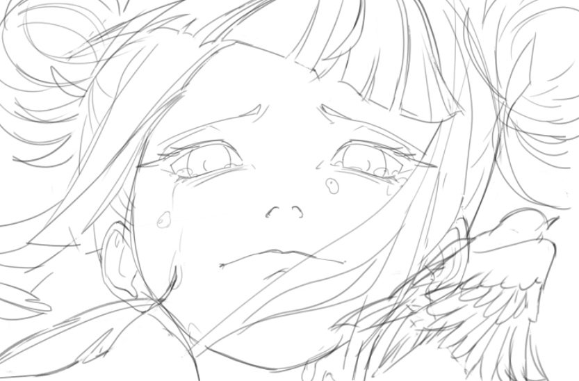 RinaRookie's tweet photo. Reposting my sweet baby Toga Himiko wip 😭 (I will color this, trust)  #ヒロアカ #heroaca_a https://t.co/VHO9KW0qUj