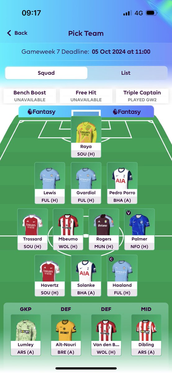 FPLGoodiola's tweet image. WC7 = Active 🧨⚡️
🤖🧢
OR - 118,997

Trossard again ole oleeee🎶