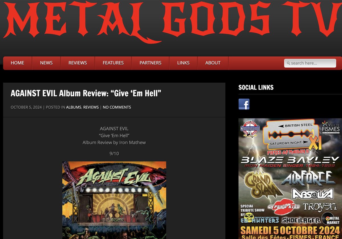 metalmessage's tweet photo. 9 / 10
"… unabashed, unadulterated, fist pumping Heavy Metal … nine heavy hitters … all the way from the glorious eighties … perfectly recreating a forty year old sound to please every listener, fan and follower!"
https://t.co/NUPHxwG5iz
@docgatorrecords
#againstevil #metal https://t.co/6OpiI2hdqD
