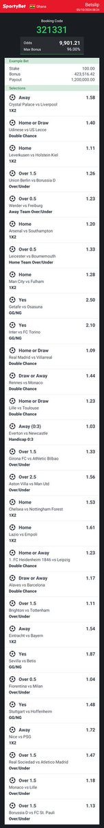 Hey check out the bet I just placed on Sportybet! sportybet.com/gh/?shareCode=…