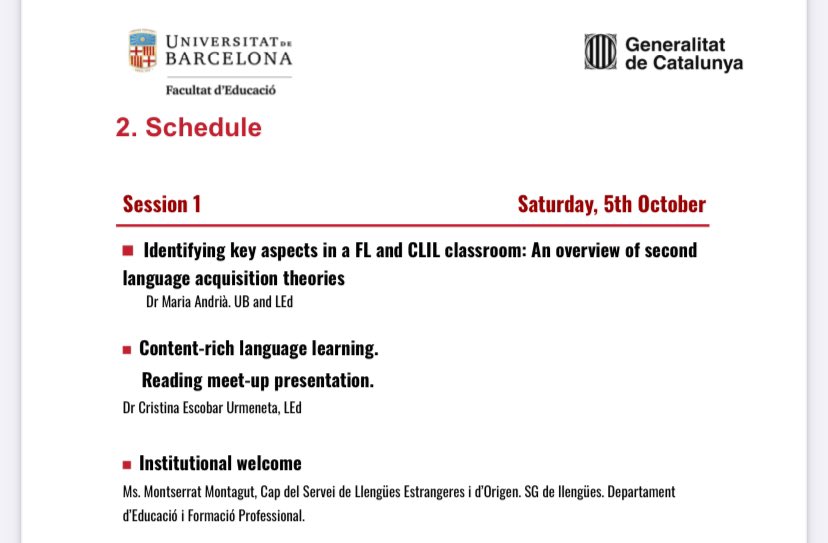rosamariafelip's tweet image. First session of #TD4CLIL&amp;amp;FLE at the @EducacioUB