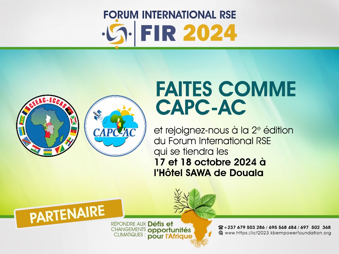 forum_rse's tweet image. Ils ont répondu à l&apos;appel🤝🏾

Le CAPC-AC rejoint nos rangs pour la 2ème édition du Forum International RSE - FIR2024.
Contacts : (+237) 699 949 318 / 679 503 286
Site web : icf2023.kbempowerfoundation.org

#RSE #CAPCAC #Partenariat #FIR2024 #ChangementClimatique