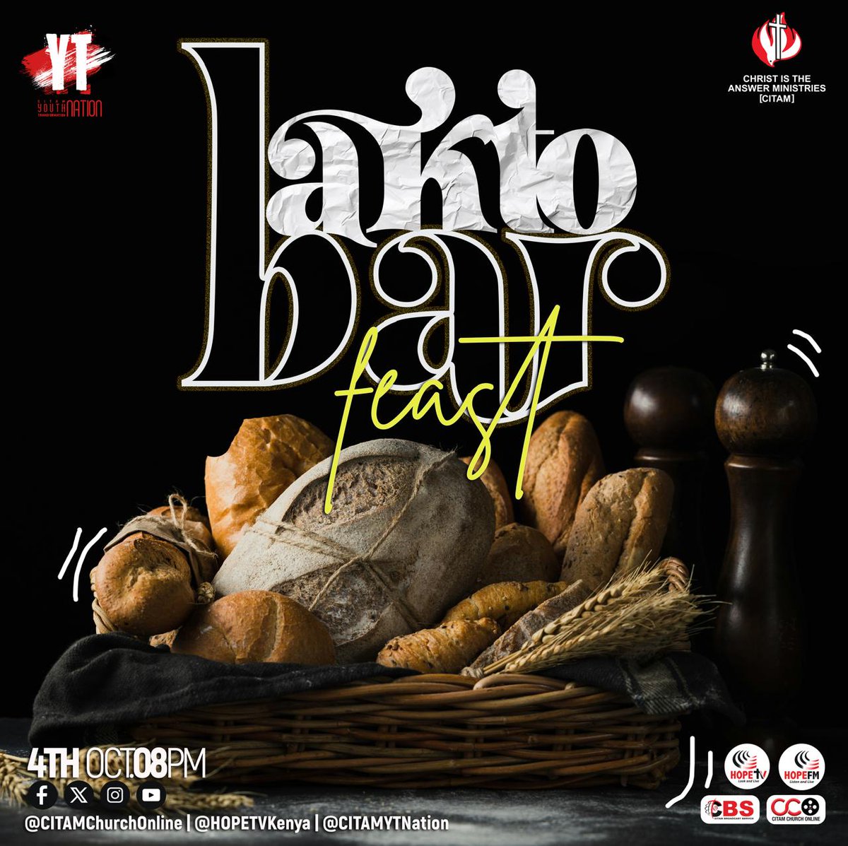 This October we will be having conversations concerning the feasts in the old testament and their relevance to us as believers today.
We start with passover and it's relevance to us today. Feel free to join in on this conversation.
#aktobarfeast
#citamytnation
#citamchurchonline