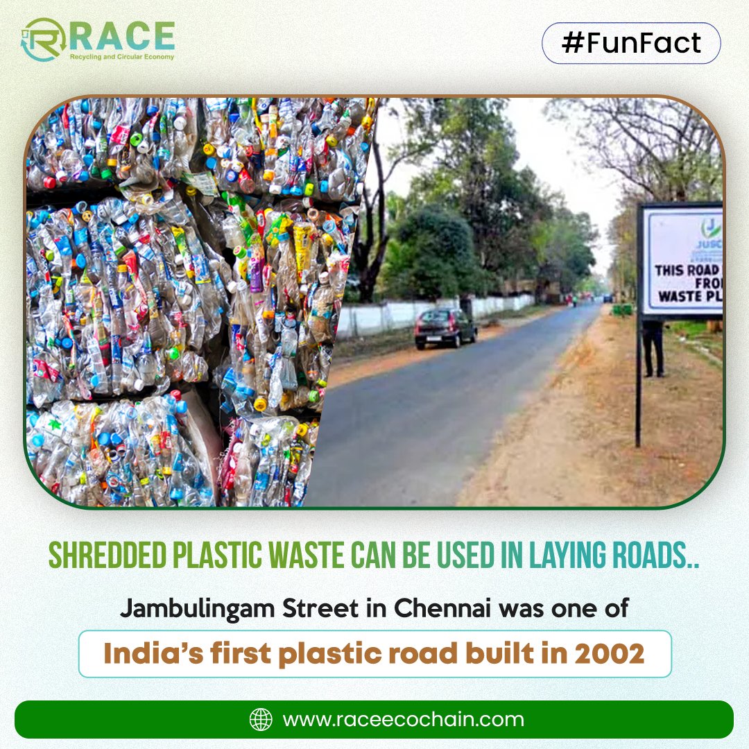 Raceecochainltd's tweet photo. Let’s turn trash into treasure for a greener future. 💡♻️  #PlasticRoads #EcoInnovation #SustainableFuture #ReduceWaste #GreenSolutions https://t.co/Bc1ArBzmsY