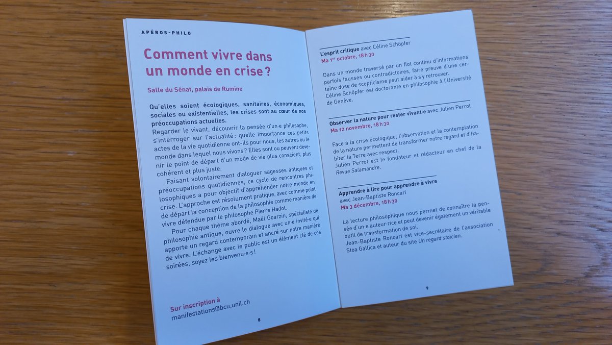 Un très bon moment passé mardi dernier avec @SchopferCeline et le public présent en nombre pour le premier épisode de cette nouvelle saison d'apéro-philo organisé par la @BCULausanne.
Les échanges portaient sur l'esprit critique, entre scepticisme et posture critique.