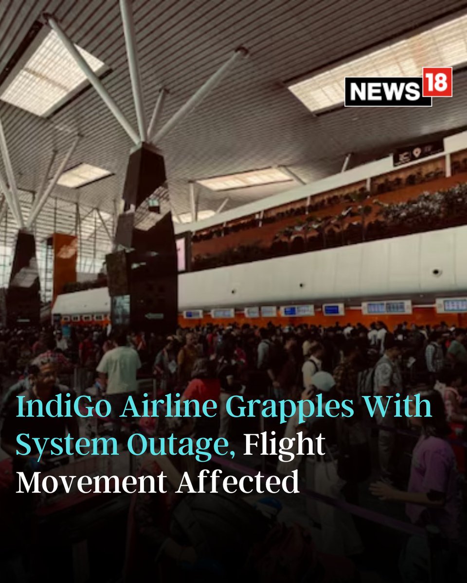 CNNnews18's tweet image. IndiGo airline has been facing a system outage since 12:30 pm on Saturday. 

#indigoairline #systemoutage #flighmovement #passengers #banglore #indigoairlinenews #indigo

news18.com/india/indigo-a…