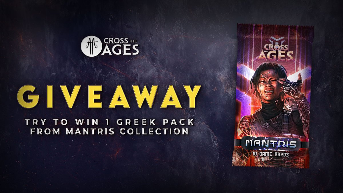 Cross The Ages (@crosstheages) on Twitter photo 🚨 GIVEAWAY ALERT! 🚨
1 persons will have a chance to win a Greek Pack! 🎮✨
To enter:
1️⃣ Like & Share this post.
2️⃣ Follow <a href="/CrossTheAges/">Cross The Ages</a>
3️⃣ Bonus: Mention one friend for an extra entry!
⏰ You have until Monday at 10:00 PM UTC to participate. Only answers submitted before 🚨 GIVEAWAY ALERT! 🚨
1 persons will have a chance to win a Greek Pack! 🎮✨
To enter:
1️⃣ Like & Share this post.
2️⃣ Follow <a href="/CrossTheAges/">Cross The Ages</a>
3️⃣ Bonus: Mention one friend for an extra entry!
⏰ You have until Monday at 10:00 PM UTC to participate. Only answers submitted before