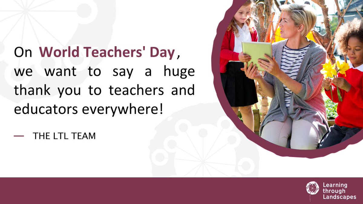 It's #WorldTeachersDay 💚

Thank you to teachers around the world for the incredible, important work you do. We're especially grateful to those of you who help children enjoy the benefits of connecting with nature by taking learning and play outdoors — thank you!