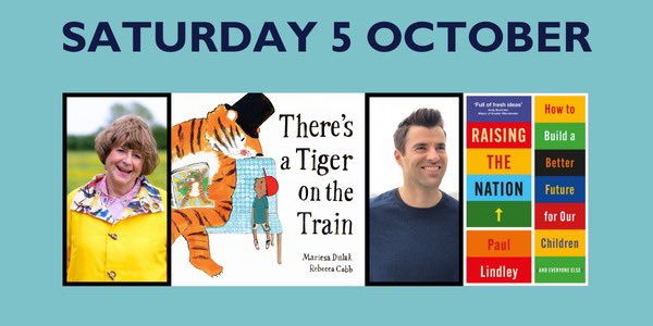 It’s Saturday! Join us for family fun with @mariesadulak <a href="/JonniePeacock/">Jonnie Peacock</a> &amp; <a href="/hurrahforgin/">Katie Kirby</a>, poetry legends <a href="/PamAyres/">Pam Ayres MBE</a> &amp; Roger McGough, novelists <a href="/poornabell/">Poorna Bell</a> <a href="/CescaMajor/">Cesca Major</a> <a href="/theguyliner/">Justin Myers</a> <a href="/NikkiOMay/">Nikki May</a> &amp; much much more!