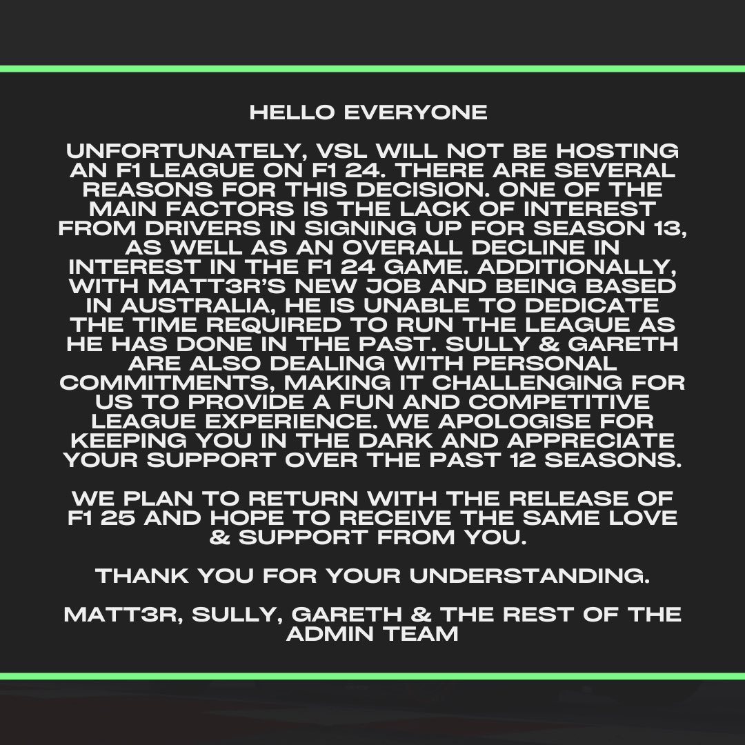 VSL - Virtual Sim Leagues tweet media