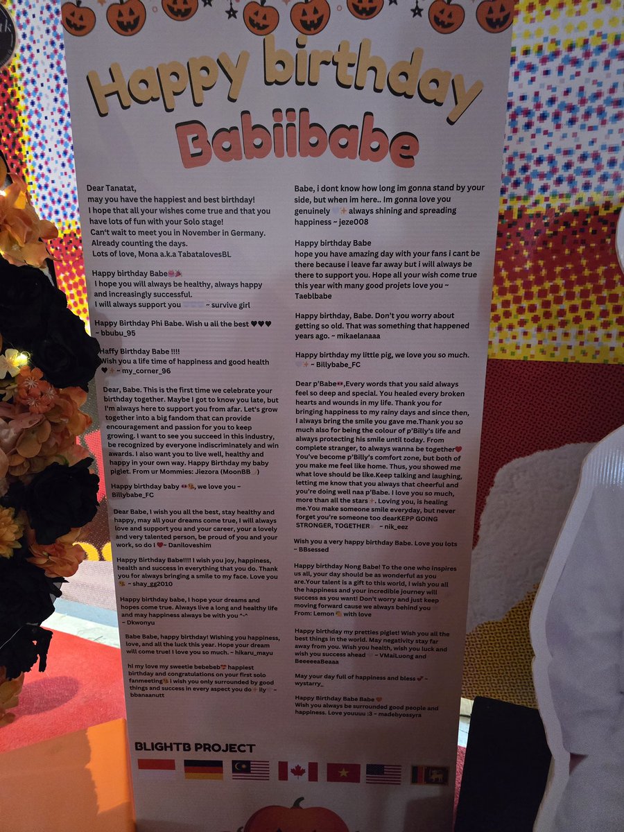 TabatalovesBL's tweet photo. @blightb_project @babe_in_ @BABE_OFC My darling friend @CCA1890 (who was so lucky to attend the event in person) just send me the bigger pic of the Birthday wishes. I just realised that I am the first one on it. 😭😭😭😭 Thank you soooo much! So happy to have participated in your event. 

#HBD26thBabe https://t.co/O2NGLvsjgs