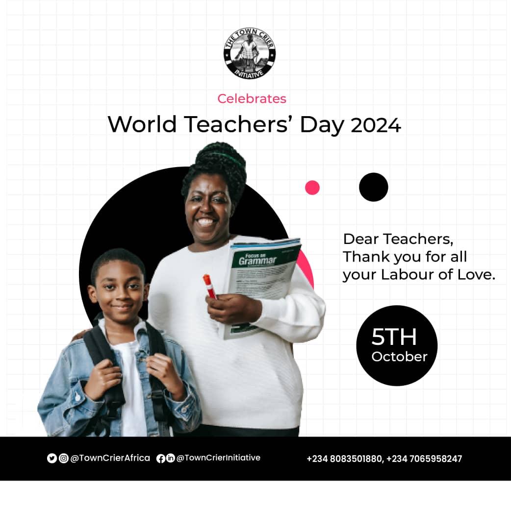 TownCrierAfrica's tweet photo. #TeachersDay2024

Celebrating teachers @TownCrierAfrica &amp; partners organised a #Reward4Excellence Programme at CSS Nékè &amp; GSS Kubwa Abuja, aimed at recognizing &amp; appreciating the dedication, passion, sacrifice, &amp; hard work of all teachers who shape our futures through #education https://t.co/iR2kHcBS1Y