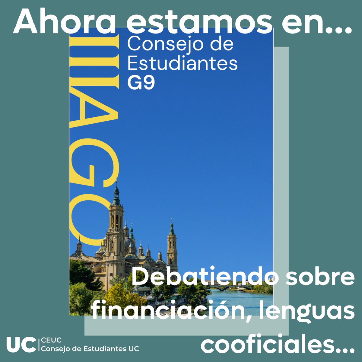 Os contamos aquí información sobre nuestra actual aventura: la Asamblea General Ordinaria del G9, en Zaragoza.
Cualquier cuestión o duda, ¡contactad con nosotros!