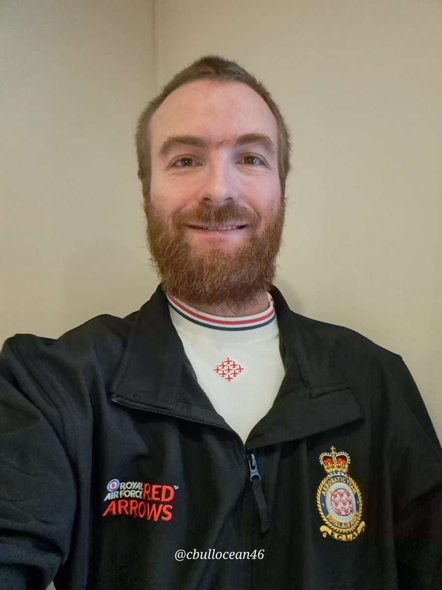 cbullocean46's tweet photo. All set to attend the @IWMDuxford flying finale today &amp; dressed for the @rafredarrows final 2024 display of their 60th diamond season at 16:30 🔴⚪️🔵
#Duxford #RedArrows60 #RedArrows https://t.co/gCM2J7J0fJ